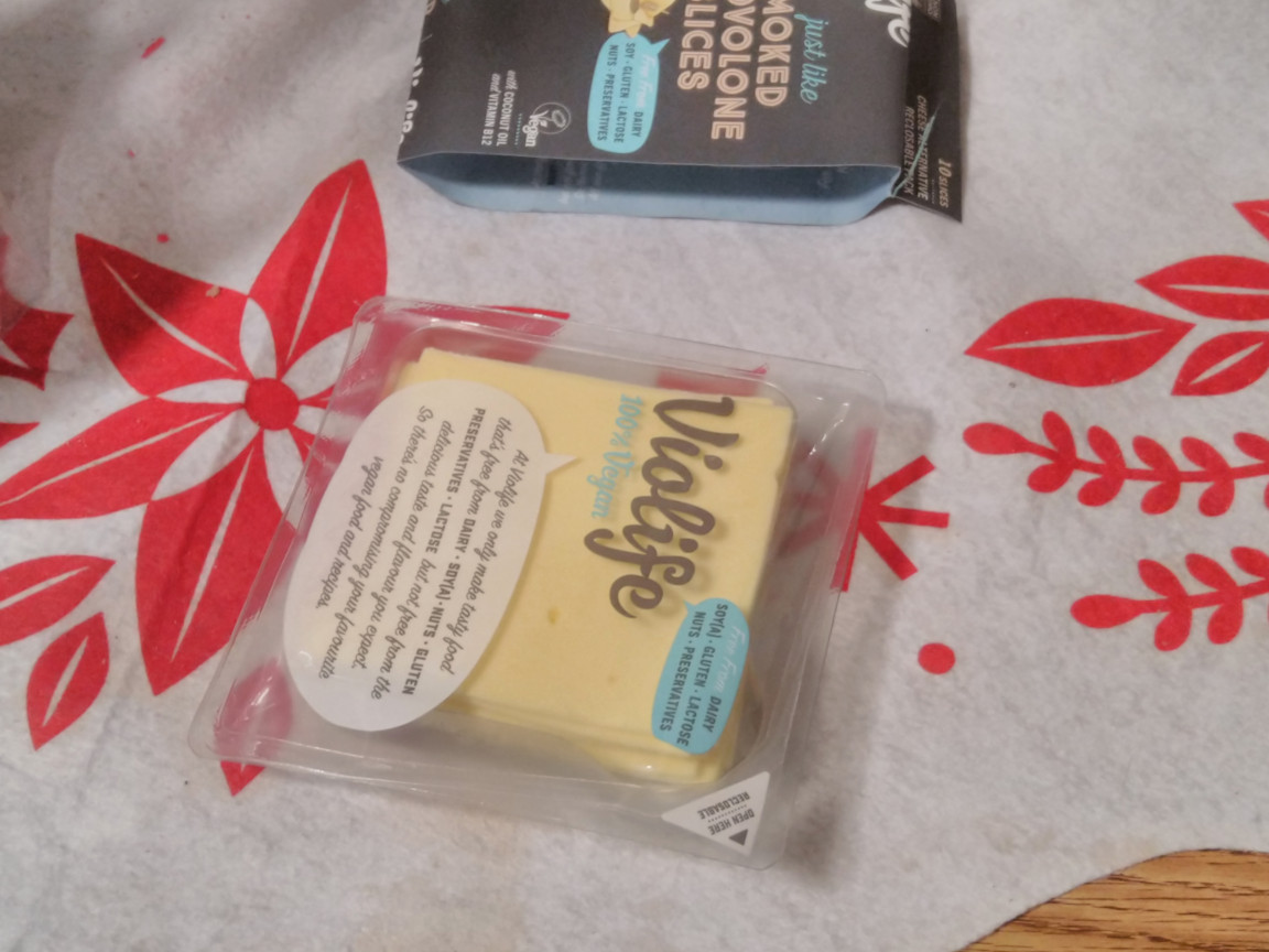The same cheese package, but opened